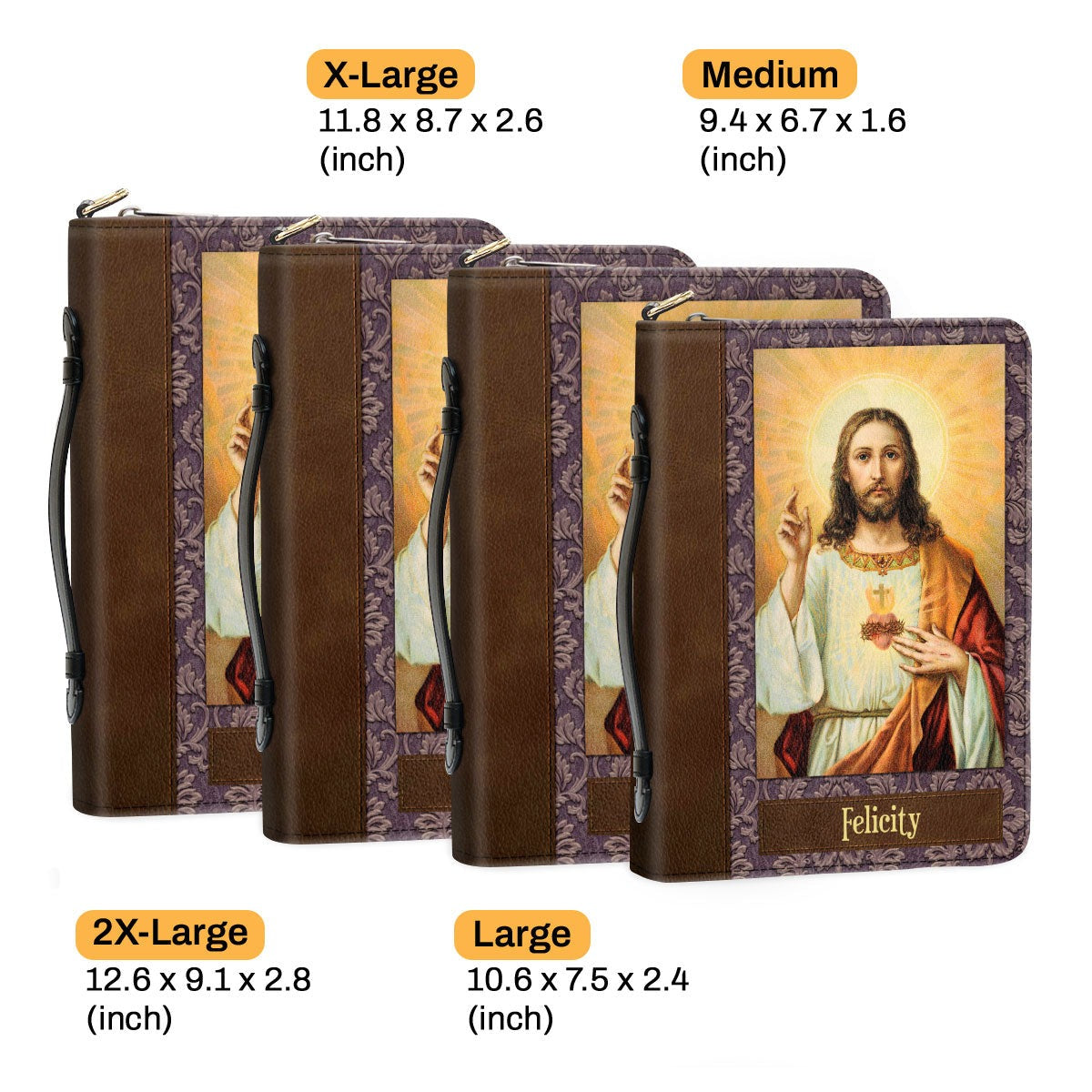 The Word Was With God Bible Case, Leather Bible Cover With Handle, Christian Gift, Bible Covers Jesus Gifts